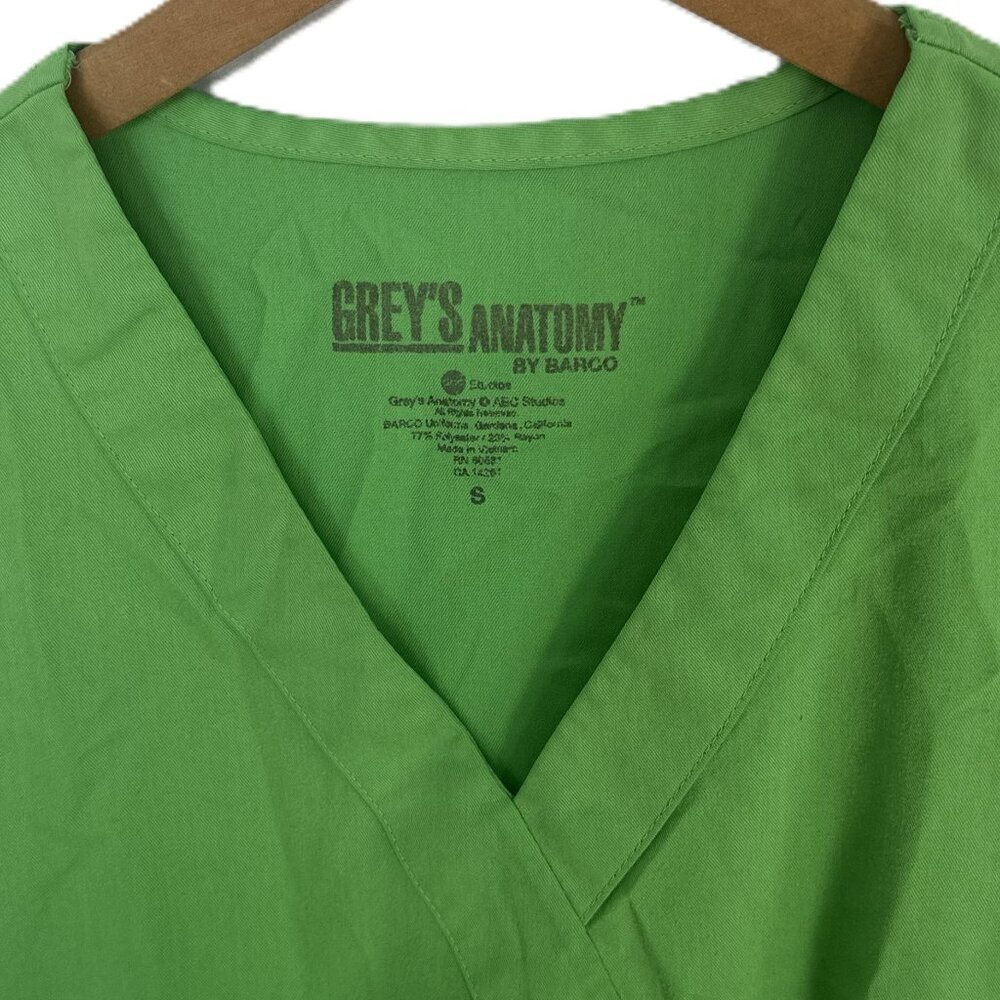 Lime Green Scrub Top Size Small Grey's Anatomy - Picture 3 of 5